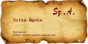 Szita Ágota névjegykártya